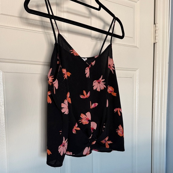 Lush Tops - Lush Black and Pink Floral Camisole